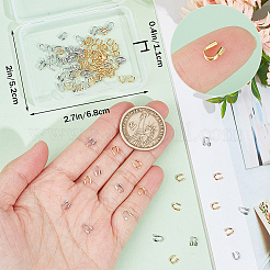 真鍮ワイヤーガーディアン60個2色  本物の金メッキと本物のプラチナメッキ  4.5x4x1mm  穴：0.5~0.6mm  30個/カラー&nbsp;KK-BBC0025-15