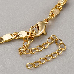 Brass Oval Chain Bracelets for Women&nbsp;BJEW-WH20006-06G