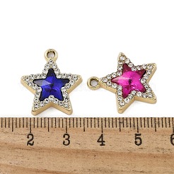K5ガラスチャーム  合金パーツ  UVメッキ  スター  ライトゴールド  20x17.5x5mm  穴：1.8mm&nbsp;PALLOY-P308-25KCG
