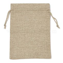 Christmas Printed Burlap Packing Pouches Drawstring Bags&nbsp;ABAG-Q053-02B-08
