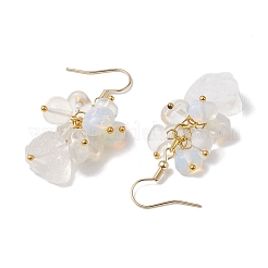 Natural Quartz Crystal & Opalite Dangle Earrings&nbsp;EJEW-JE05986