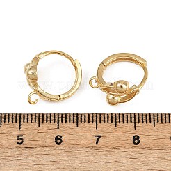 真鍮製フープピアスパーツ  カドミウムフリー＆鉛フリー  チェリー  24KGP本金メッキ  17x15x8.5mm  穴：1.6mm  ピン：1mm&nbsp;KK-P310-32G