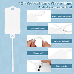 プラスチック製の看板用ケーブルタイ  タイラップ  ジップタイ  ホワイト  153x37.5x1mm  穴：6mm&nbsp;LS-TOOL-WH0165-39