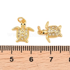 Brass Micro Pave Cubic Zirconia Charms&nbsp;KK-F927-08A-G