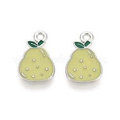 Fruit Alloy Enamel Charms&nbsp;PALLOY-S058-01P-22