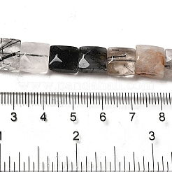 Natural Black Tourmalinated Quartz Beads Strands&nbsp;G-C109-A01-02