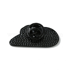 ブラック合金ブローチ  カウボーイハットのエナメルピン  バックパック服用  キャメル  14.5x31x1.5mm&nbsp;JEWB-G036-03