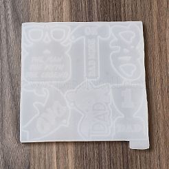 Diyシリコーンペンダント型  レジン型  粘土工芸の金型ツール  正方形  ホワイト  153x152x8mm  穴：4mm  内径：37~76x38~72mm&nbsp;SIMO-P005-05