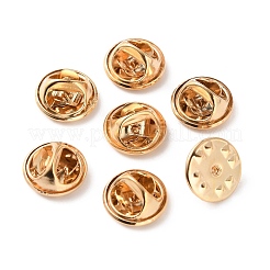 真鍮製バタフライクラッチピンバック  ライトゴールド  11x5.5mm  穴：1.2mm&nbsp;KK-WH0054-30KCG
