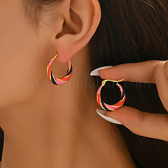 Twist Stainless Steel Hoop Earrings&nbsp;AW0162-1