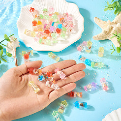 50Pcs Luminous Epoxy Resin Pendants&nbsp;RESI-TA0004-14