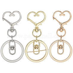 18Pcs 3 Style Alloy Keychain Clasps&nbsp;KEYC-SP0001-49B