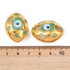 Dyed Natural Quartz & Handmade Lampwork Evil Eye Beads&nbsp;KK-H516-02G