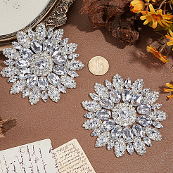 Iron Rhinestone & Glass Cabochons&nbsp;FIND-WH0366-419A