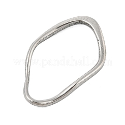 304ステンレススチールリンクリング  異形  ステンレス鋼色  46x29x3.5mm  内径：40x23.5mm&nbsp;X-STAS-E547-05G-05