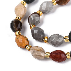 Natural Picture Jasper Beads Strands&nbsp;G-N342-53-8x6-09