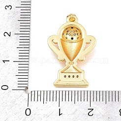 Brass Micro Pave Clear Cubic Zirconia Pendants&nbsp;CU-CBA765C-04C-G
