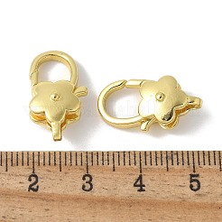真鍮カニカン  ラックめっき  長持ちメッキ  鉛フリー＆カドミウムフリー  花  18KGP本金メッキ  20.5x11x7.5mm  穴：1.4mm&nbsp;KK-F893-03G