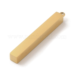 イオンプレーティング（IP）304ステンレスペンダント  長方形のチャーム  18KGP本金メッキ  43x5x5mm  穴：2.2mm&nbsp;STAS-K270-18G
