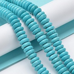 天然石ハウライトビーズ連売り  染め  ディスク  8~8.5x3.5~4mm  穴：1mm  約116個/連  15.55''（39.5センチメートル）&nbsp;G-E604-E01