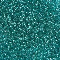 Fgb 8/0グレードAラウンドガラスシードビーズ  透明色  ライトシーグリーン  8/0  3x2mm  穴：1mm  約10000個/袋&nbsp;SEED-Q006-3mm-F20