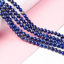 天然石ラピスラズリビーズ連売り  ラウンド  5mm  穴：0.6mm  約77個/連  15インチ（38cm）&nbsp;X-G-F561-5mm-G
