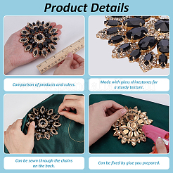 1Pc Flower Glass Rhinestone Cabochons Ornamenets Accessories&nbsp;FIND-FG0004-33D