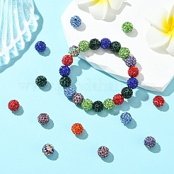 30Pcs Pave Disco Ball Beads&nbsp;RB-YW0001-14M