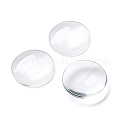 クリアガラスカボション  半円/ドーム  透明  40x8mm  50個/箱&nbsp;GGLA-CD0001-04
