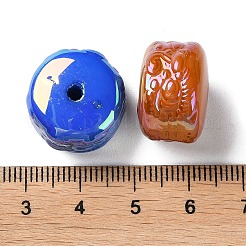 UVメッキアクリルビーズ  ABカラー  フラットラウンド  ミックスカラー  12.5x18mm  穴：3mm&nbsp;MACR-D029-16