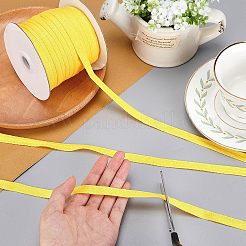 綿ツイルテープリボン  ヘリンボーンリボン  裁縫用  きいろ  3/8インチ（10mm）x0.84mm  約80ヤード/ロール（73.15メートル/ロール）&nbsp;OCOR-WH0058-35K