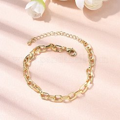 Brass Cable Chains Bracelet for Women&nbsp;BJEW-A065-05G