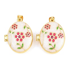 Brass Locket Pendants&nbsp;KK-D232-04G