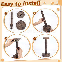 Plastic & Alloy Dome Shaped Stem Hat Rack&nbsp;AJEW-WH0871-03A
