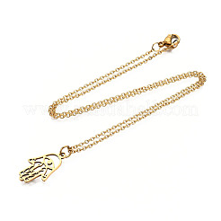 201 Stainless Steel Pendant Necklaces&nbsp;NJEW-T009-JN135-40-2