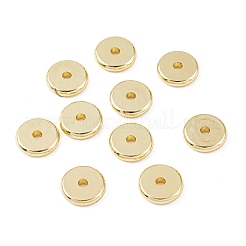 真鍮ビーズ  カドミウムフリー＆鉛フリー  長持ちメッキ  ディスク  18KGP本金メッキ  10x2mm  穴：1.6mm&nbsp;KK-D032-01A-G