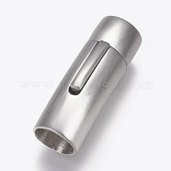 304ステンレススチール製バヨネット留め具  マット  つや消しプラチナ  32x11mm  穴：9mm&nbsp;STAS-O114-032C-MP