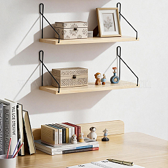 6 Bags Wooden Wall-mounted Storage Rack&nbsp;AJEW-GO0005-02