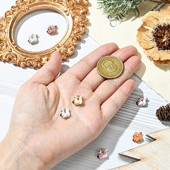 7本7色合金エナメルチャーム  リス  ゴールドカラー  ミックスカラー  10.5x12x4.5mm  穴：1.2mm  1pc /カラー&nbsp;ENAM-CJ0007-42