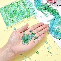 6 Styles Gradient Color Transparent Painted Glass Beads Strands&nbsp;DGLA-YW0001-28A