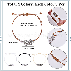 12Pcs 4 Colors 304 Stainless Steel Macrame Pouch Bracelet Making for Stone Holder&nbsp;AJEW-SC0003-01