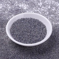 MIYUKIラウンドロカイユビーズ  日本製シードビーズ  （rr3203)マジックバイオレットライニングクリスタル  11/0  2x1.3mm  穴：0.8mm  約1111個/10g&nbsp;X-SEED-G007-RR3203