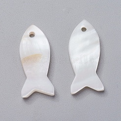 シェルペンダント  魚  22.5~23x9.5~10x2mm  穴：1.5~1.6mm&nbsp;X-SHEL-P075-06