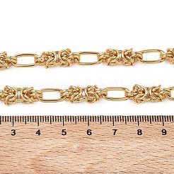 女性用6mm 304ステンレススチール製ビザンチンチェーンネックレス  イオンプレーティング（ip）  ゴールドカラー  17.32インチ（44cm）&nbsp;NJEW-G201-05G