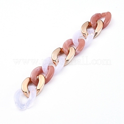 Imitation Gemstone Style Handmade Acrylic Curb Chains&nbsp;AJEW-JB00534-04