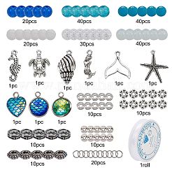 DIY Ocean Themed Bracelet Making Kits&nbsp;DIY-SC0014-07AS