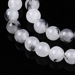Dyed Natural White Jade Beads Strands&nbsp;G-T140-4mm-A02