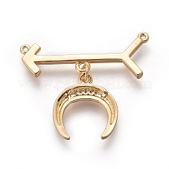 Brass Micro Pave Cubic Zirconia Pendants&nbsp;ZIRC-F098-25