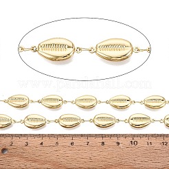 304ステンレススチールリンクチェーン  コー​​ヒー豆  ハンダ付け  スプールで  ゴールドカラー  20.5x10.5x3.5mm&nbsp;CHS-Q010-02G