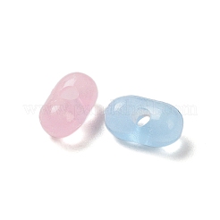 明るい透明なアクリルビーズ  ピーナッツ  暗闇で光る  ミックスカラー  6.5~7x4x3~3.5mm  穴：1.4mm&nbsp;LACR-D009-01J